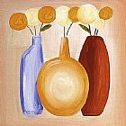Alfred Gockel Multi-Hued Bottles III painting